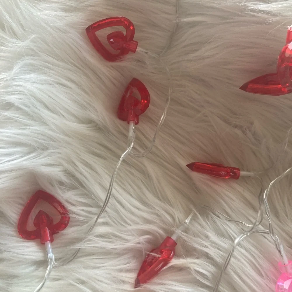 Hobby Lobby Heart String Lights in Red and Pink